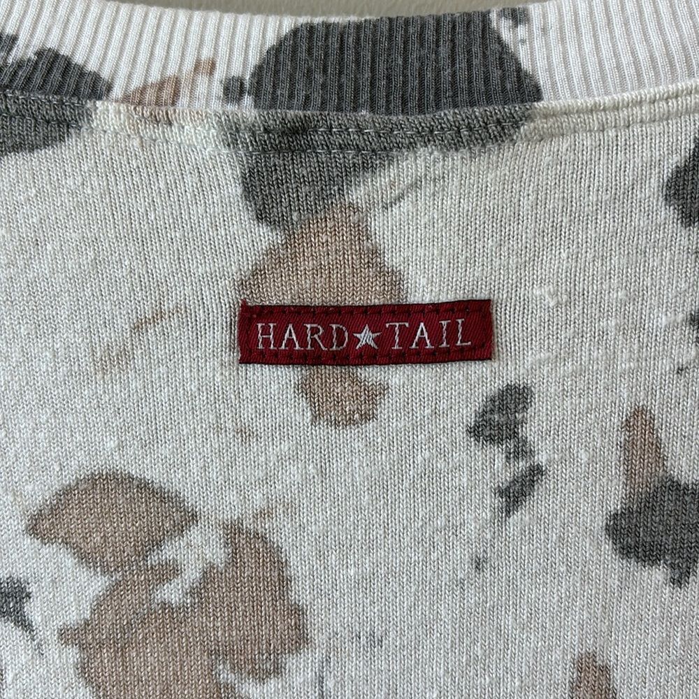 Hard Tail pullover tunic cream tie dye XS brown and grey vneck - Picture 6 of 7
